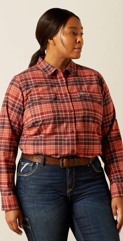 Rebar DuraStretch Flannel Tunic Front Plus